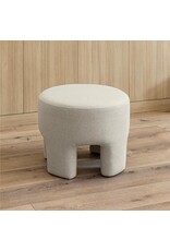 Ginger Ottoman in Velvet Natural