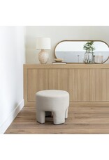 Ginger Ottoman in Velvet Natural