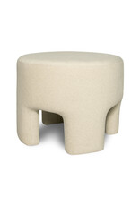 Ginger Ottoman in Velvet Natural