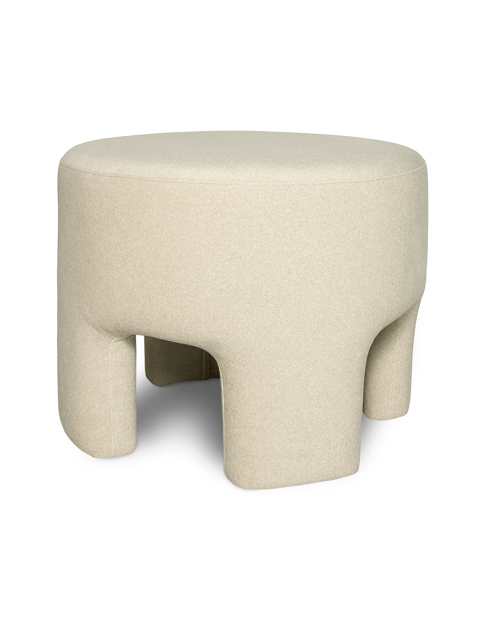 Ginger Ottoman in Velvet Natural