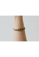 Green Emerald Round Bracelet