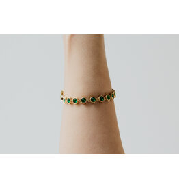 Green Emerald Round Bracelet