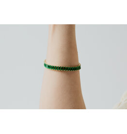 Green Emerald Baguette Bracelet