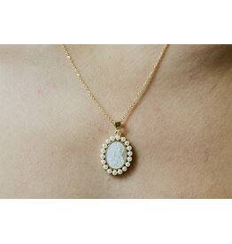 Pearl Image Necklace, Jesus