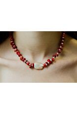 Handknotted Baroque Pearl & Stone Necklace - Pearls