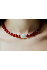 Handknotted Baroque Pearl & Stone Necklace