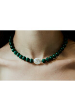 Handknotted Baroque Pearl & Stone Necklace