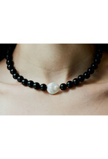 Handknotted Baroque Pearl & Stone Necklace