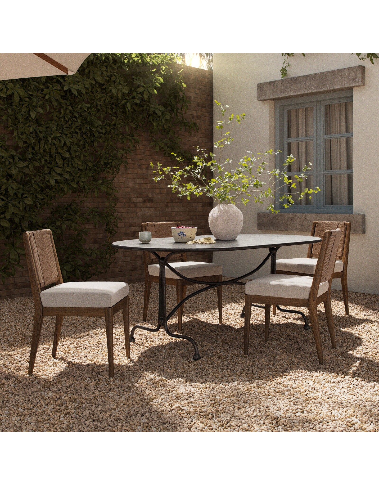 Lenoir Outdoor Dining Table-76"