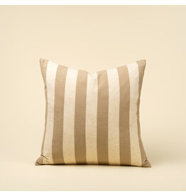 Wide Stripe Pillow, Sand 20x20
