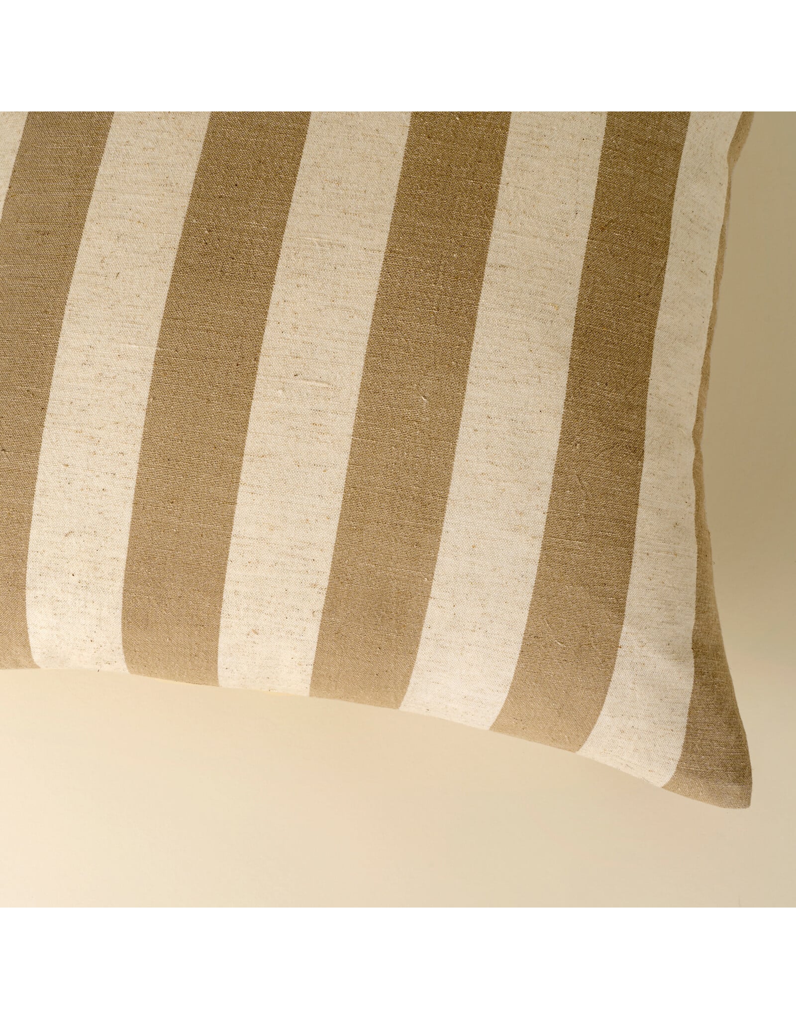 Wide Stripe Pillow, Sand 20x20