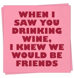 Drinking Wine Cocktail Napkin