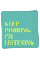 Pouring Listening Cocktail Napkin