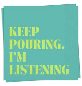 Pouring Listening Cocktail Napkin