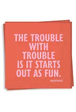 Trouble Cocktail Napkin