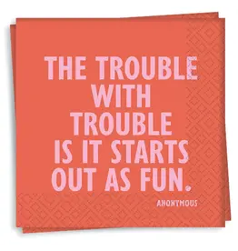 Trouble Cocktail Napkin