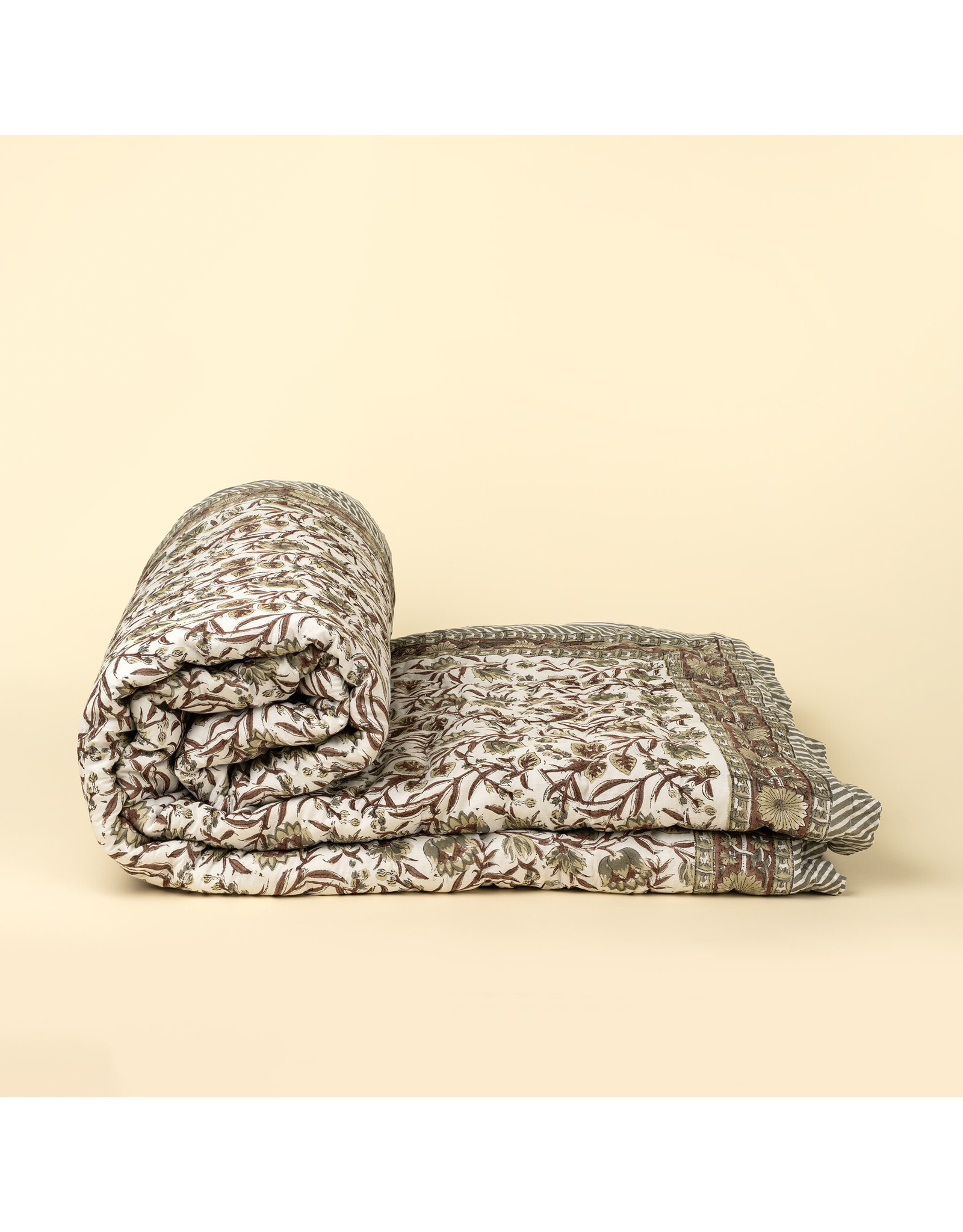 Wild Laurel Block Print Quilt, King Size