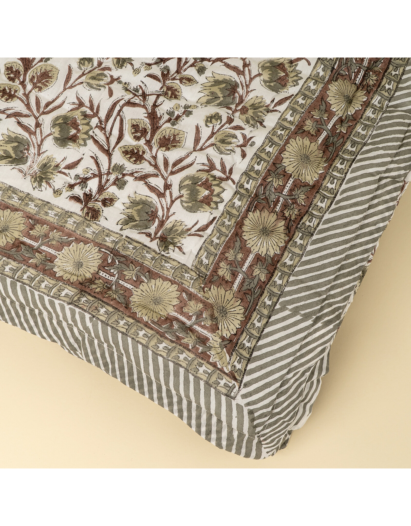 Wild Laurel Block Print Quilt, King Size
