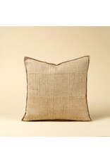 20x20 Patch Weave Linen Pillow, Ivory