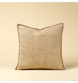 20x20 Patch Weave Linen Pillow, Ivory