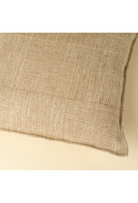 20x20 Patch Weave Linen Pillow, Ivory