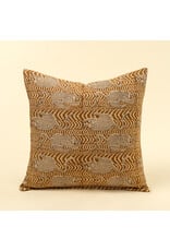 20x20 Taiga Block Print Pillow, Ochre