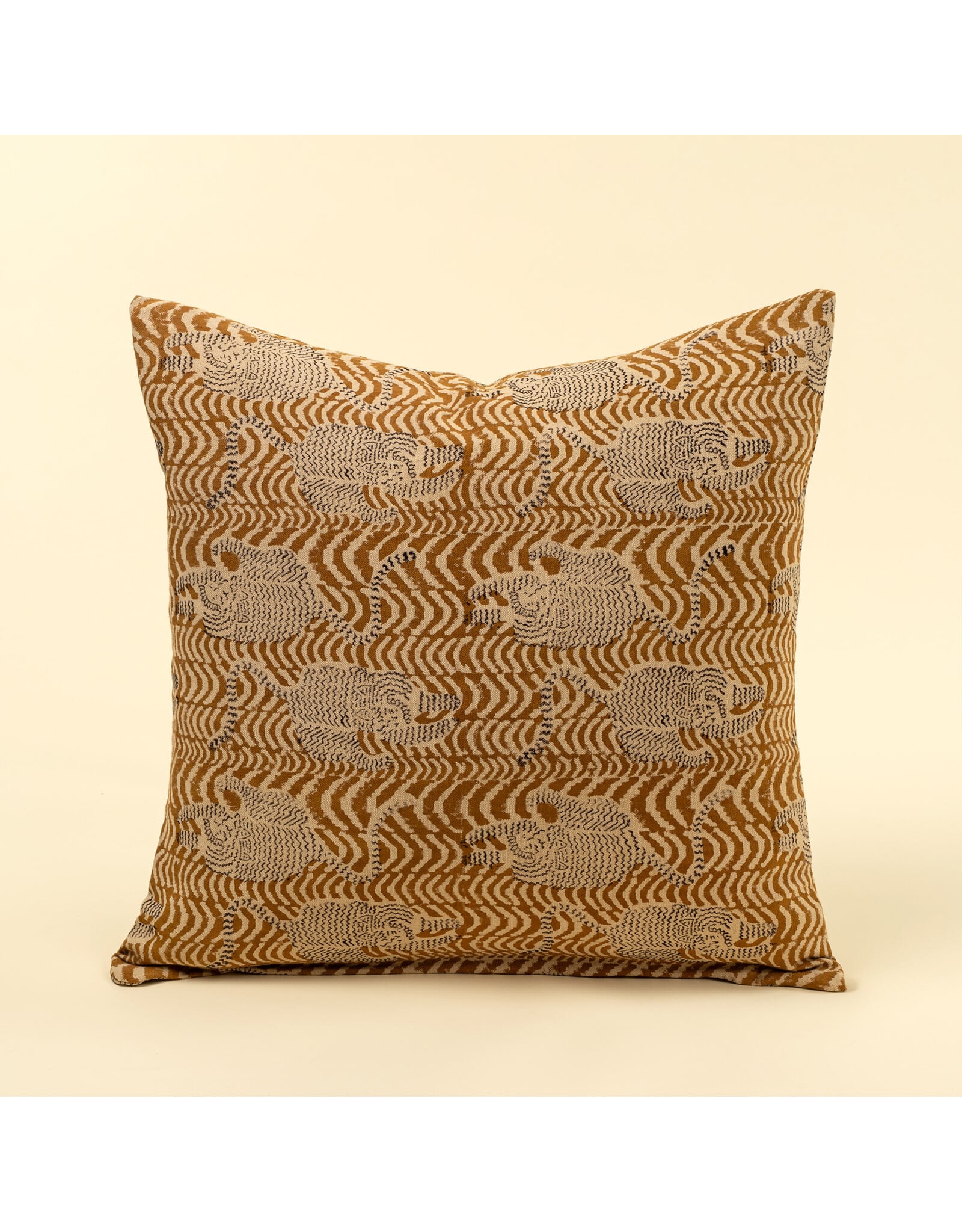 20x20 Taiga Block Print Pillow, Ochre