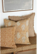20x20 Taiga Block Print Pillow, Ochre