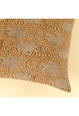 20x20 Taiga Block Print Pillow, Ochre