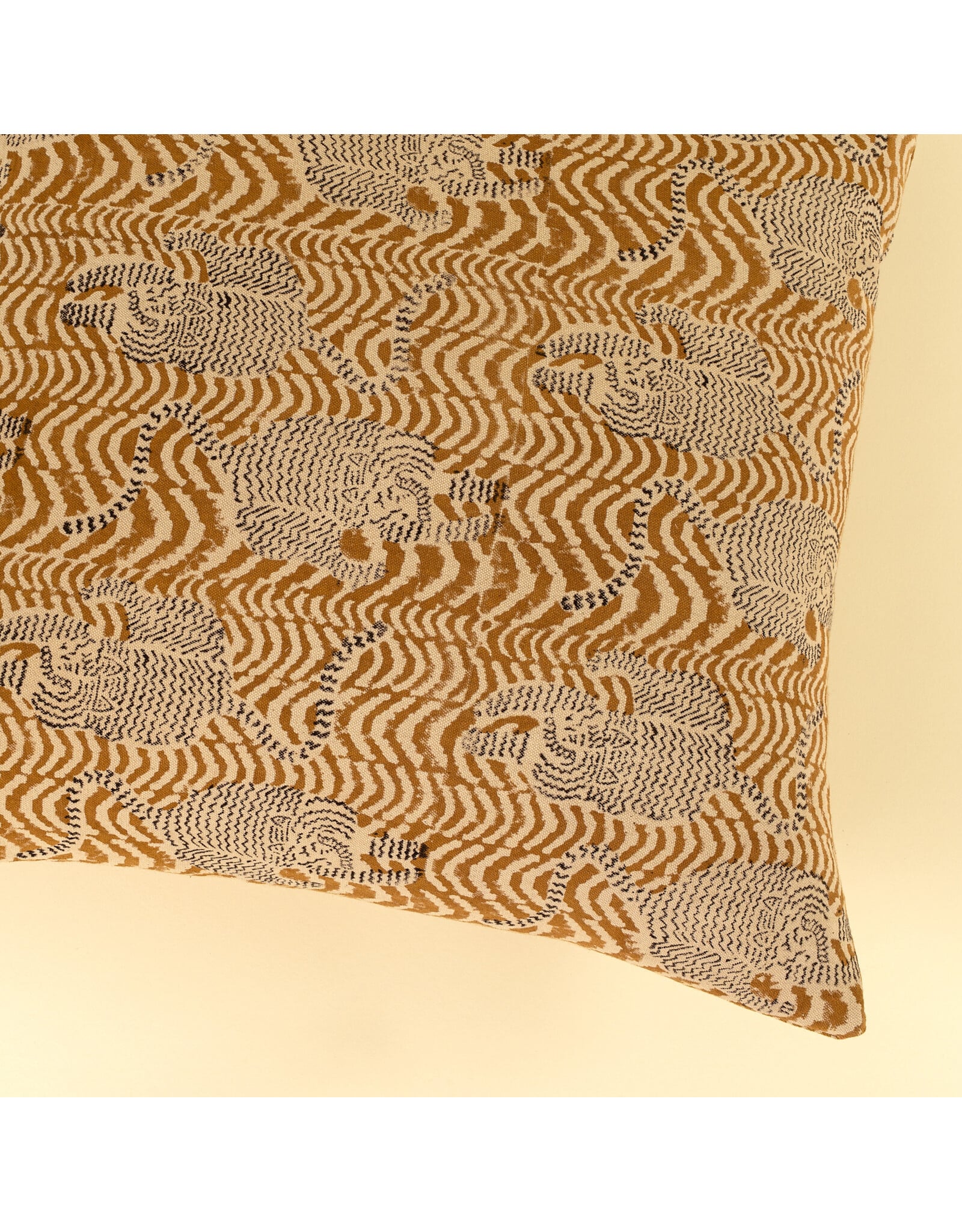 20x20 Taiga Block Print Pillow, Ochre