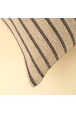 20x20 Silas Stripe Pillow, Charcoal