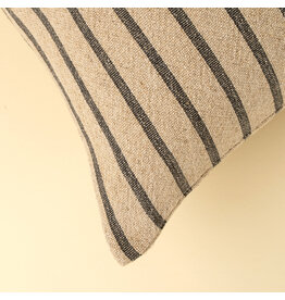 20x20 Silas Stripe Pillow, Charcoal