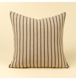 20x20 Silas Stripe Pillow, Charcoal