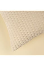20x20 Velvet Stripe Pillow, Ivory