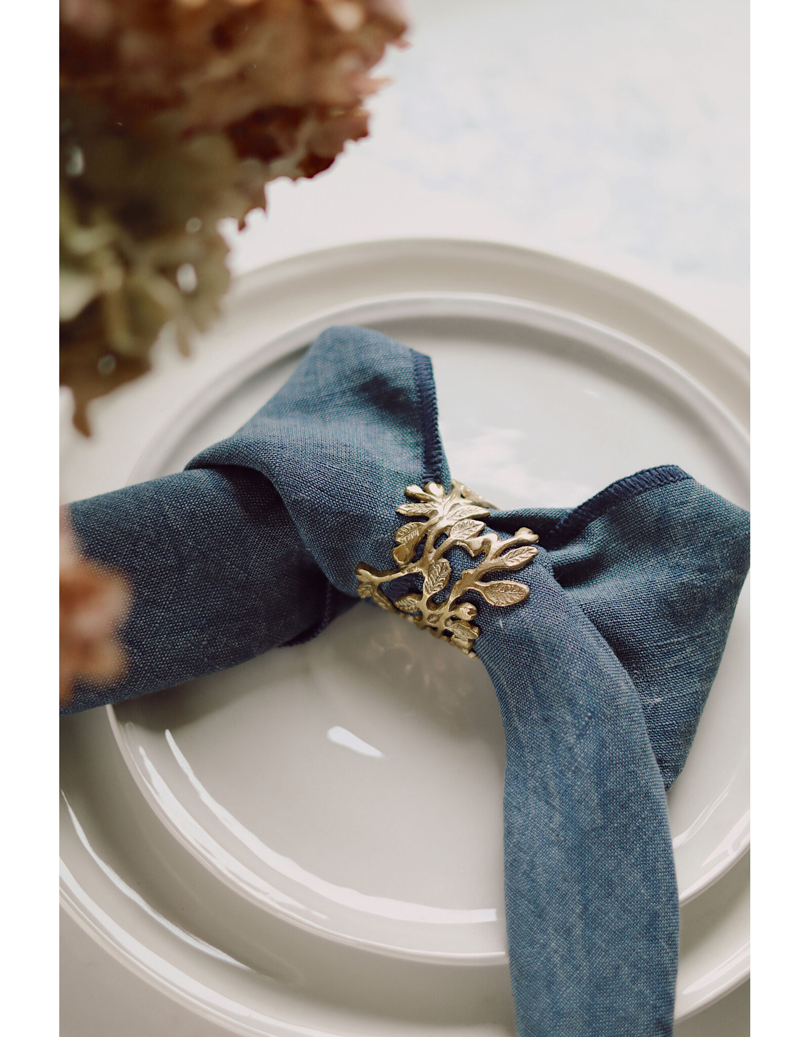 Winterberry Brass Napkin Ring