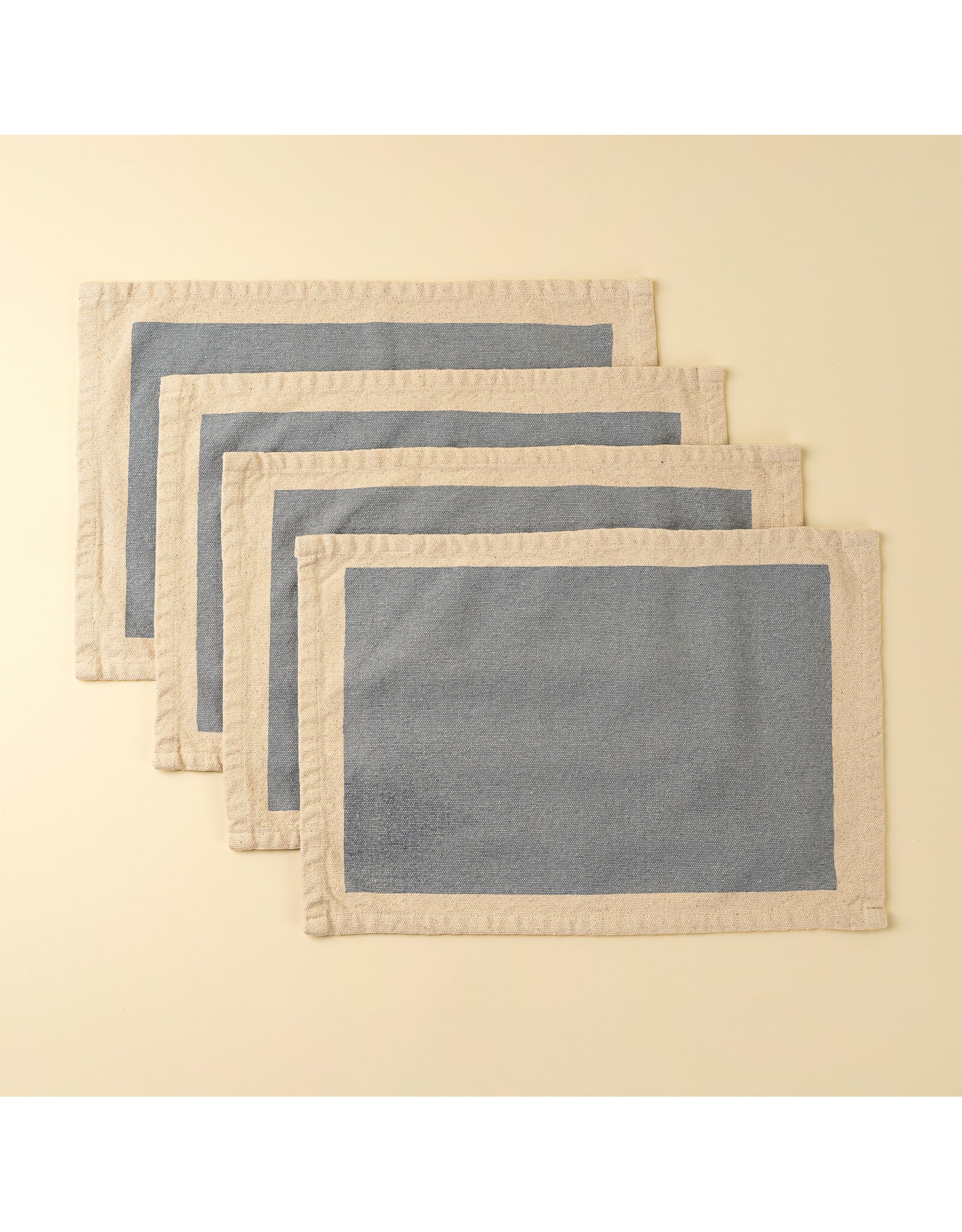 Canvas Placemats S/4, Light Blue