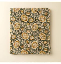 Beatrix Block Print Tablecloth - 104"L