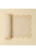 Velvet Scallop Runner - 108"L, Ivory