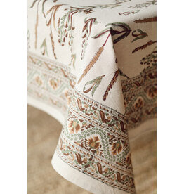 Harvest Block Print Tablecloth - 104"L