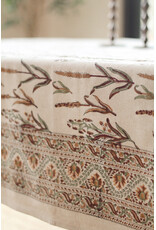 Harvest Block Print Tablecloth - 104"L