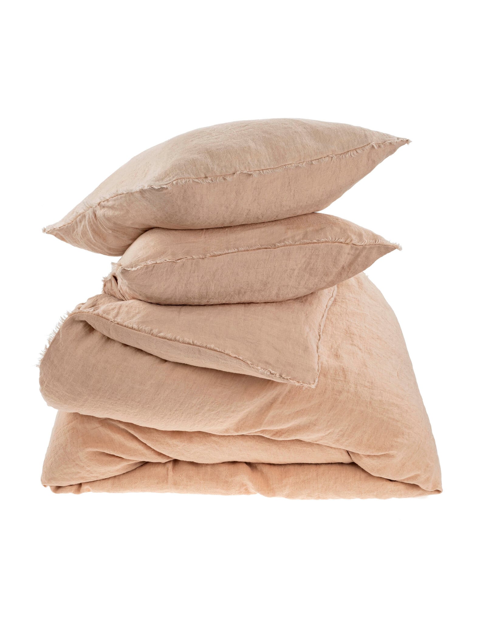 Lina Linen Queen Duvet Set Peony