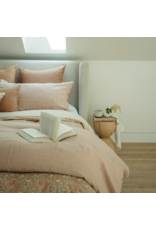 Lina Linen Queen Duvet Set Peony