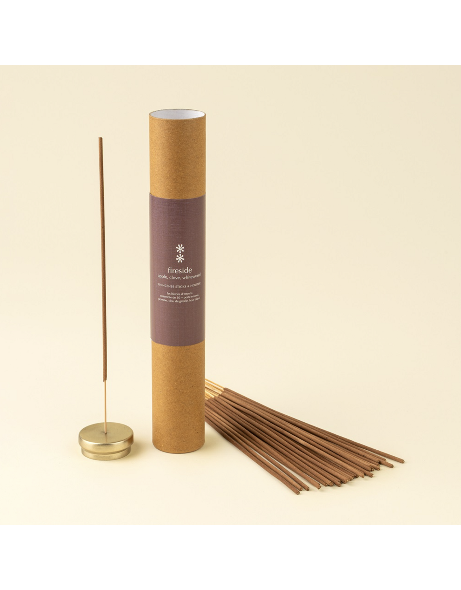 Fireside Incense, Set/30 Sticks + Holder