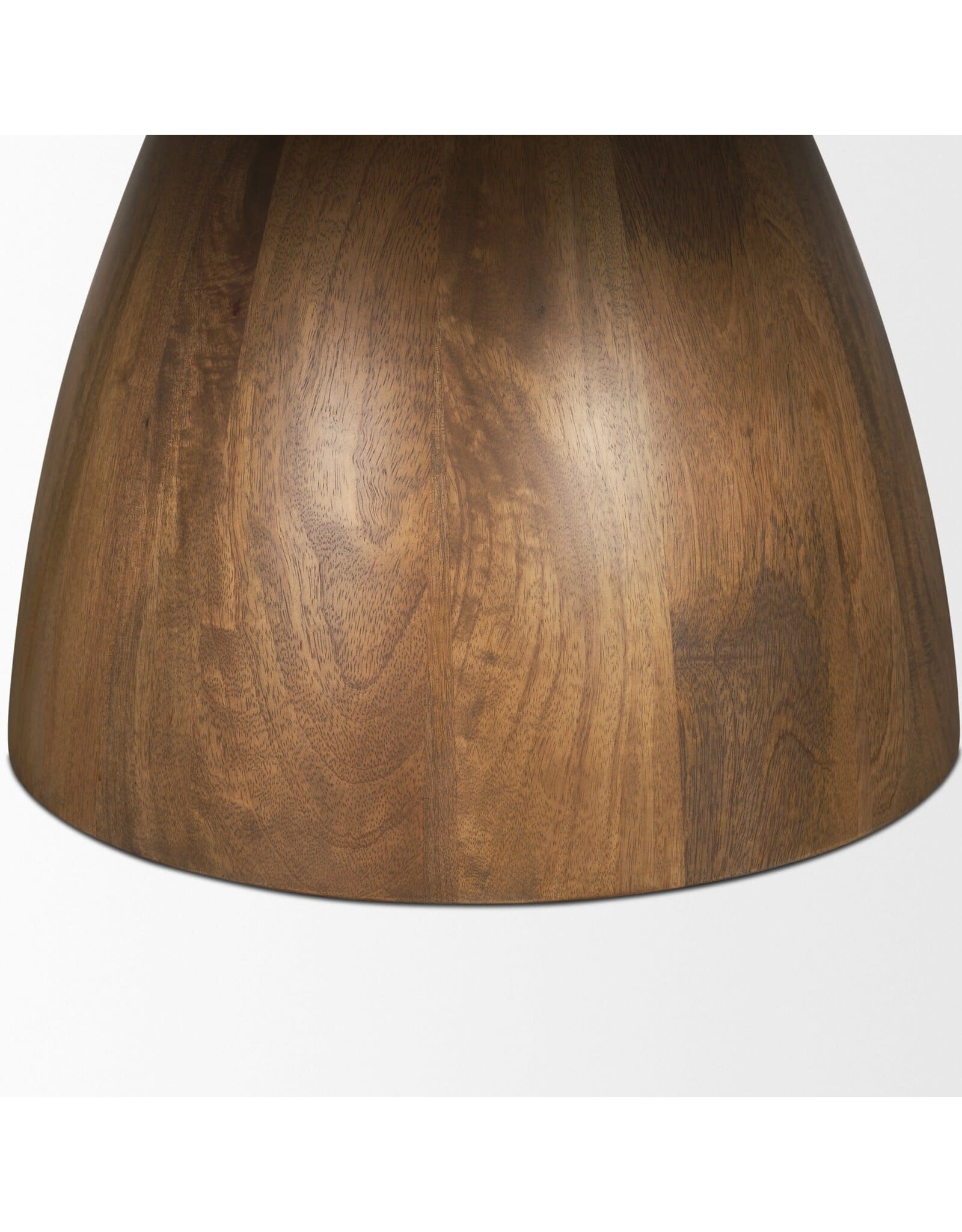 Allyson Round Brown Pedestal w/Savar Pink Marble Top Coffee Table
