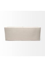 Denly II 92.5W Beige Slipcover Three Seater Sofa