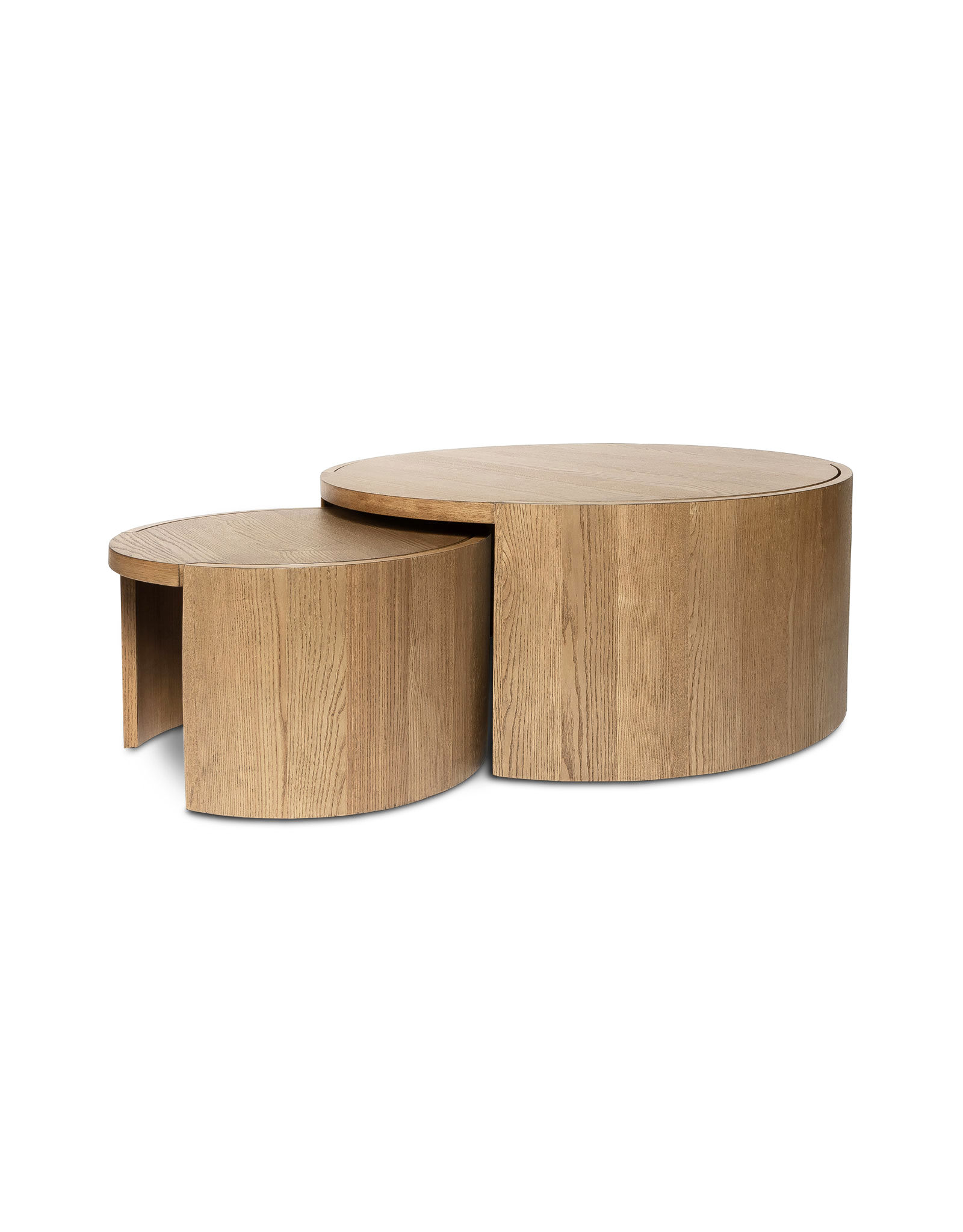 Forma Nesting Coffee Tables, Rustic Oak
