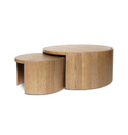 Forma Nesting Coffee Tables, Rustic Oak
