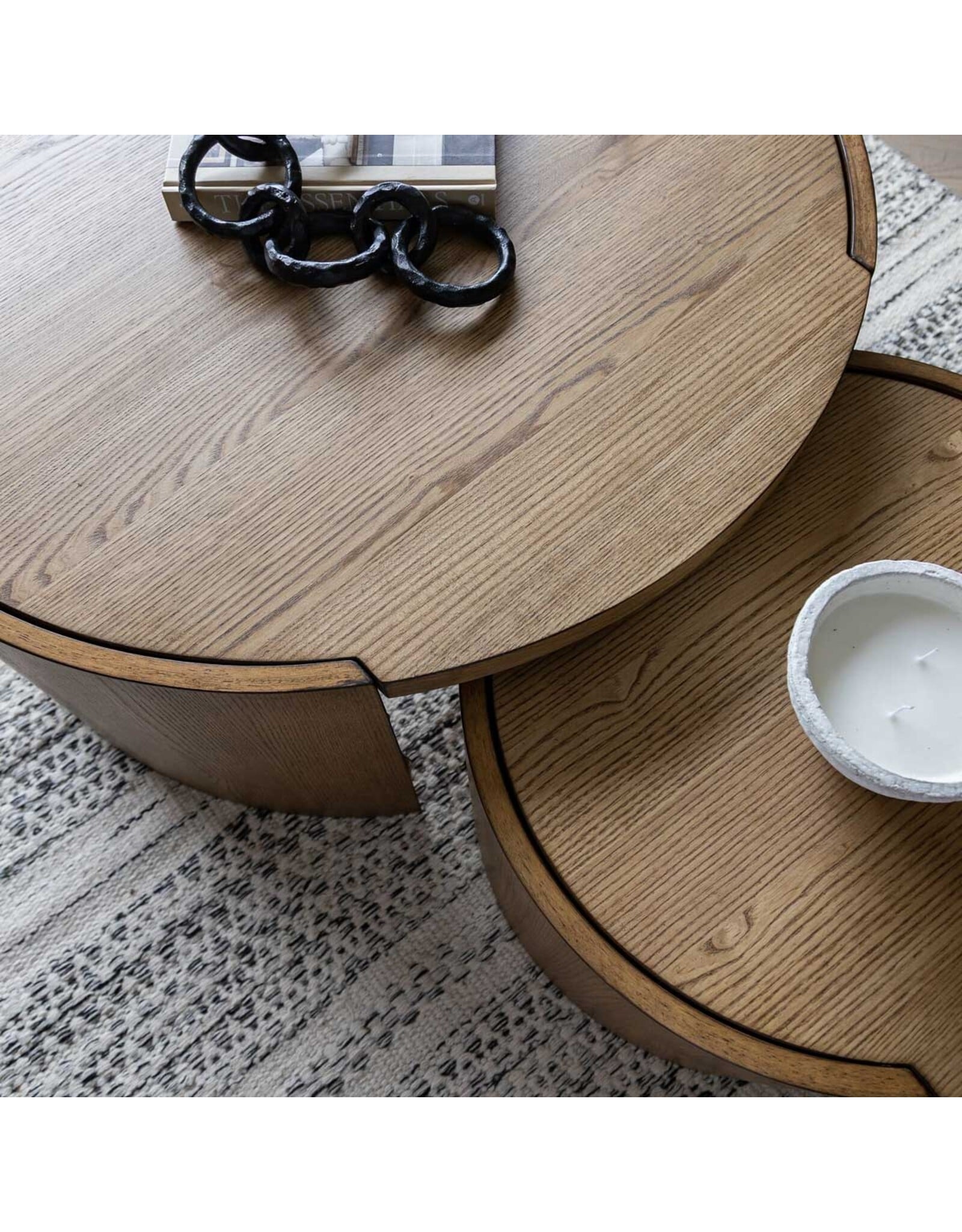 Forma Nesting Coffee Tables, Rustic Oak