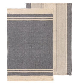 Linea Midnight Woven Dishtowels Set of 2