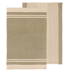 Linea Olive Branch Woven Dishtowels Set of 2